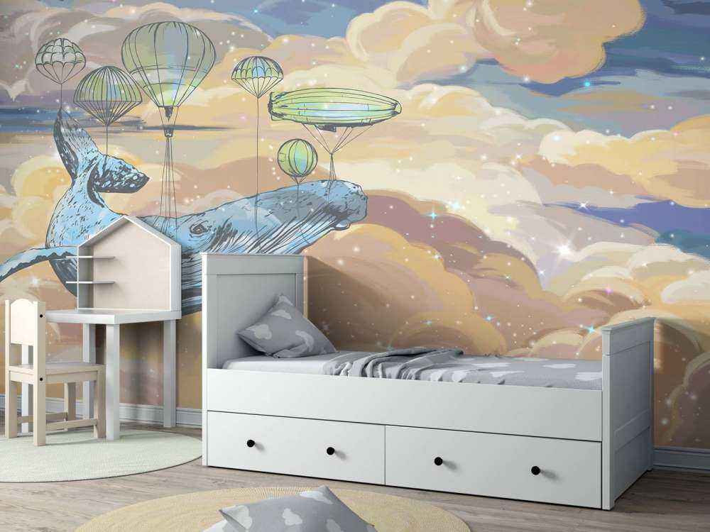 Whale with his hot air balloons