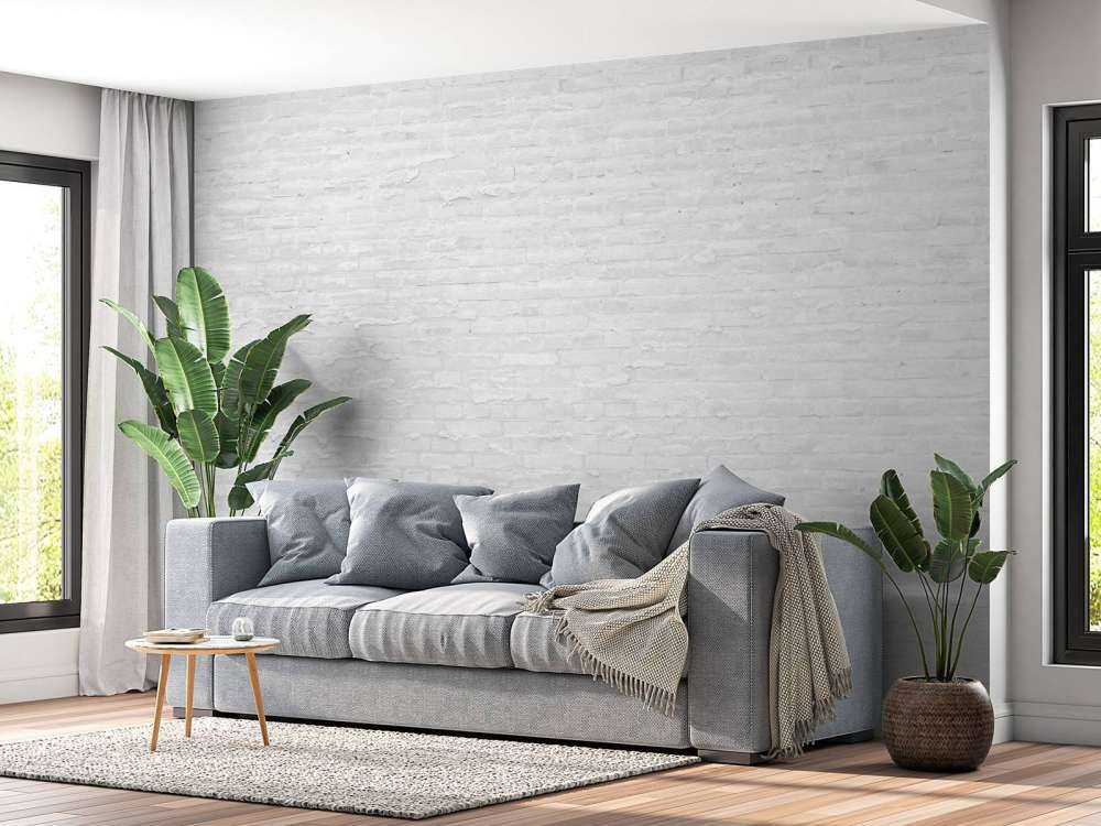 White bricks with cement