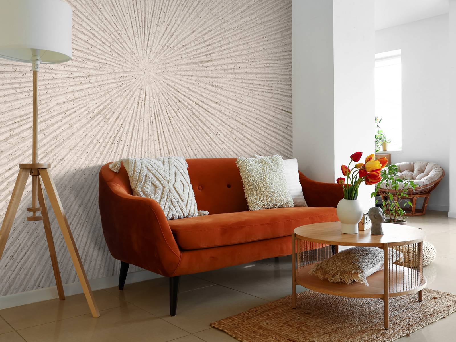 Texture with lines in linen