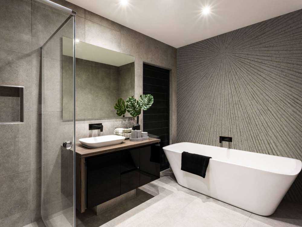 Structure with lines in sand color