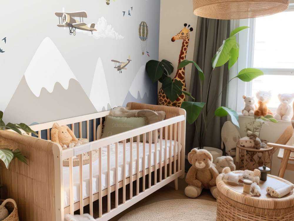 Mountains with balloons