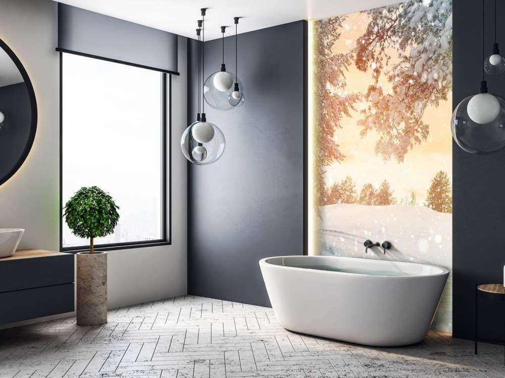 Pine trees with snow