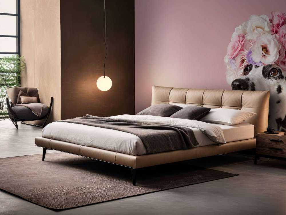 Dalmatian with colored flowers