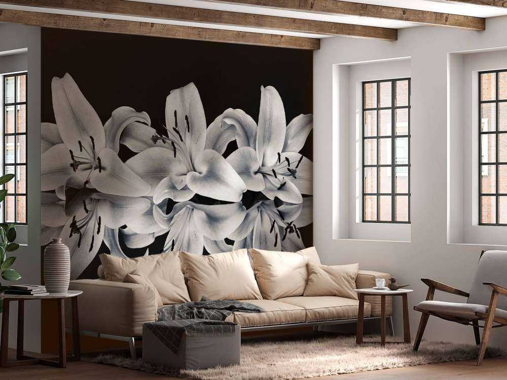 Flowers black and white