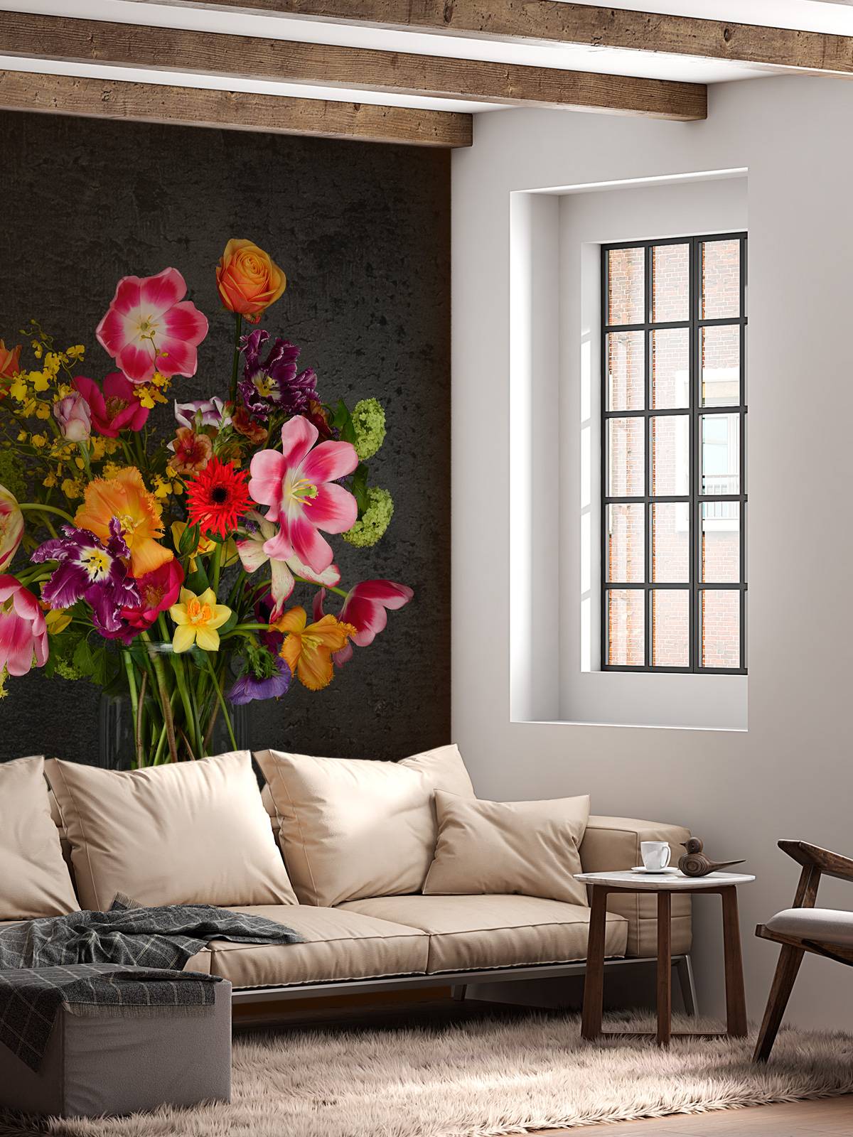 Colourful bouquet of flowers