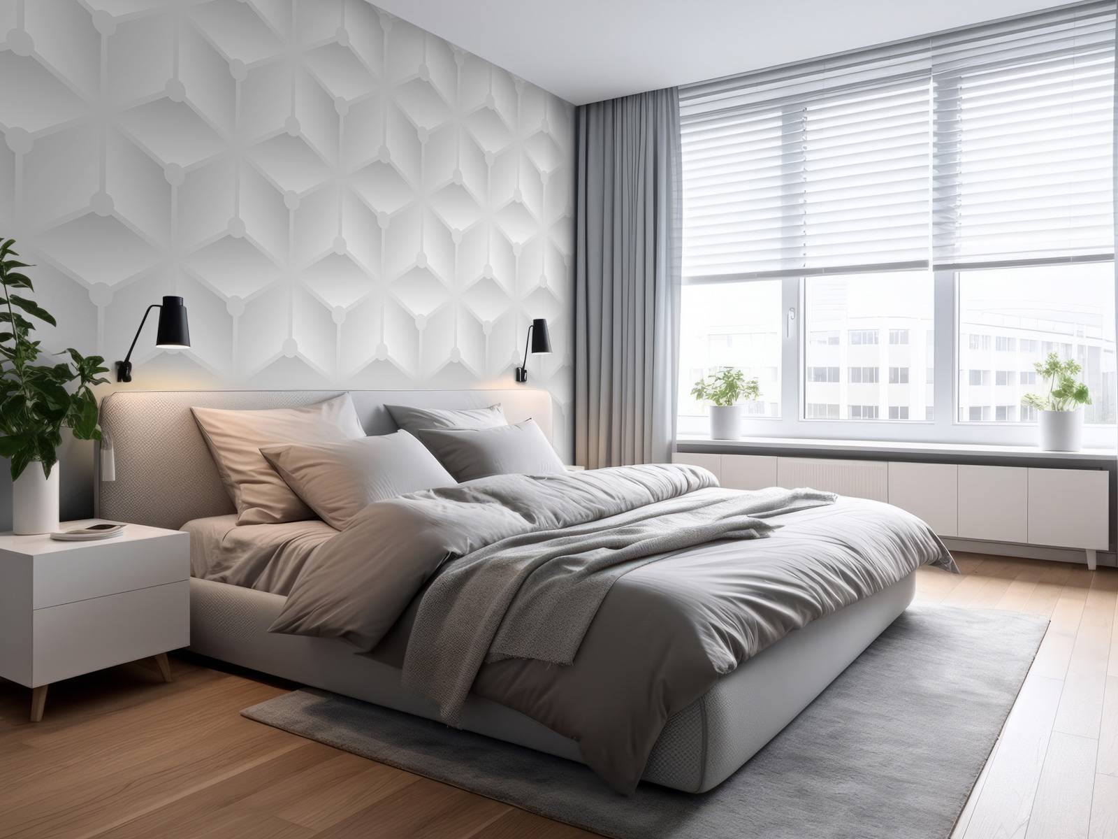 White 3D pattern