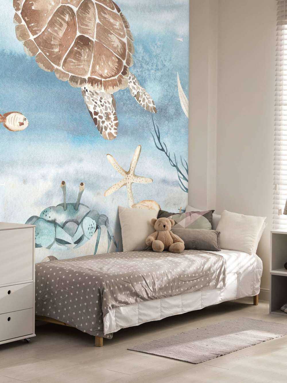 Watercolour sea turtle