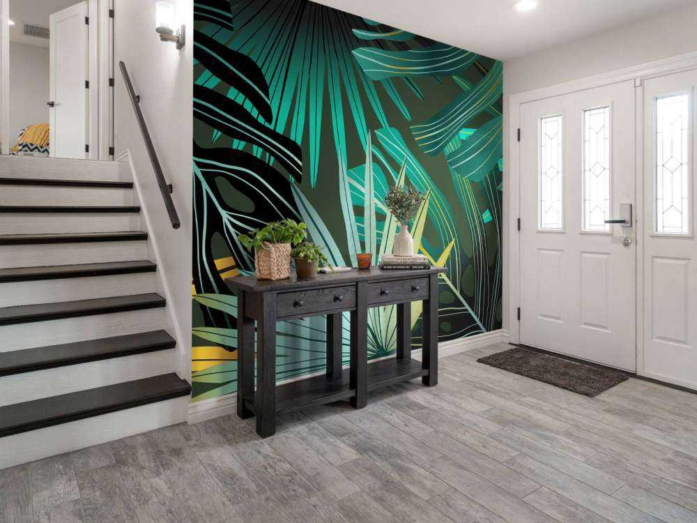 Panorama tropical leaves