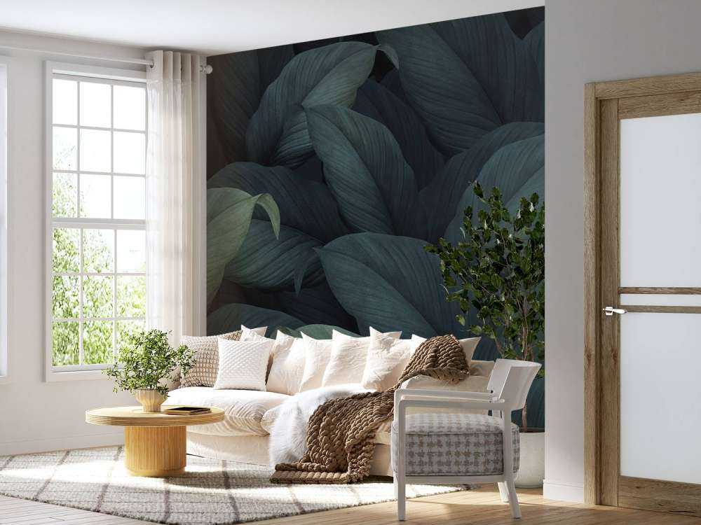 Tropical green leaves