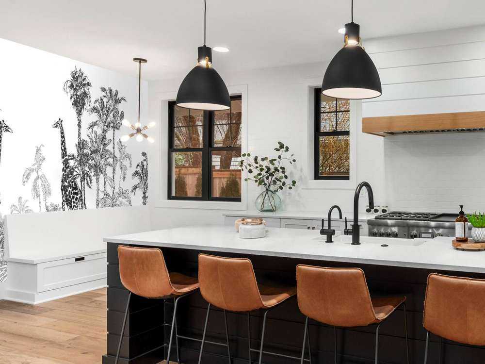 Sketched animals in the jungle