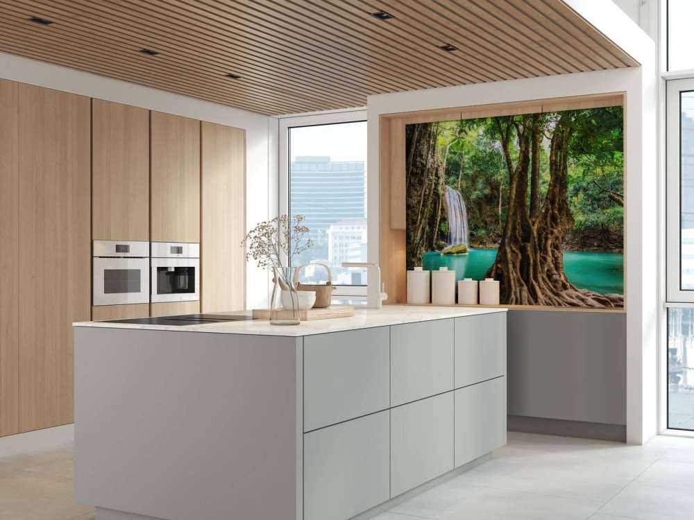 Waterfall in tropical jungle