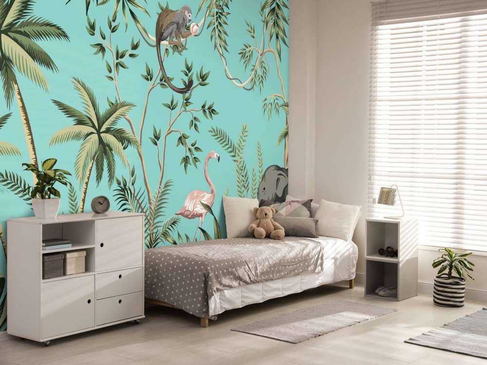 Elephant, flamingo and friends