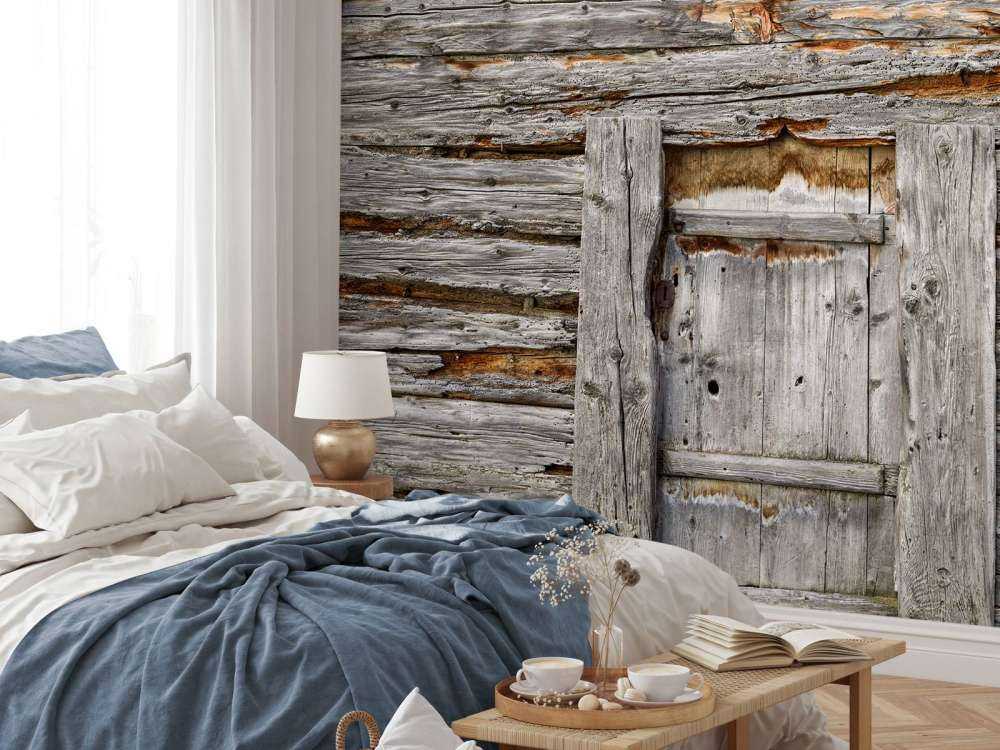 Old wood with door