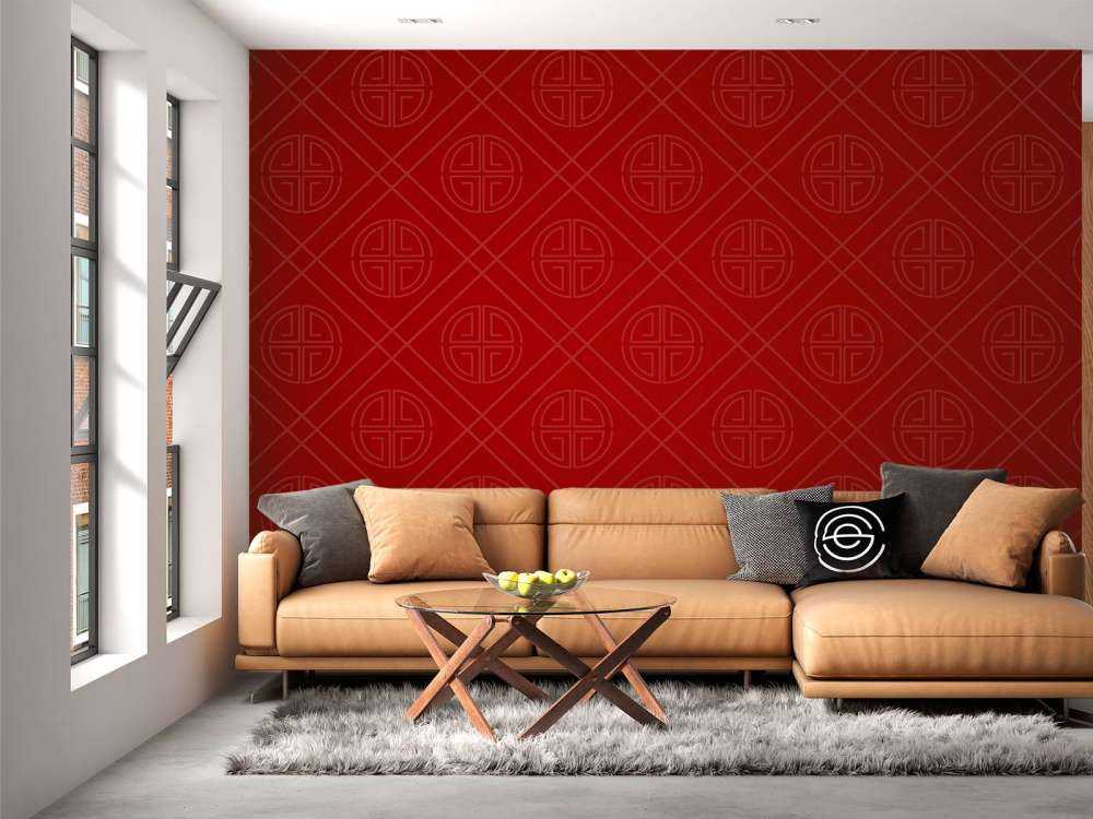 Red Chinese pattern