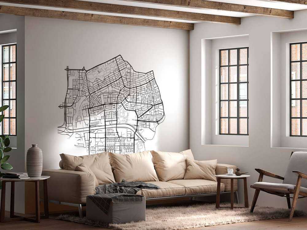 Plattegrond Amsterdam zuid, wit