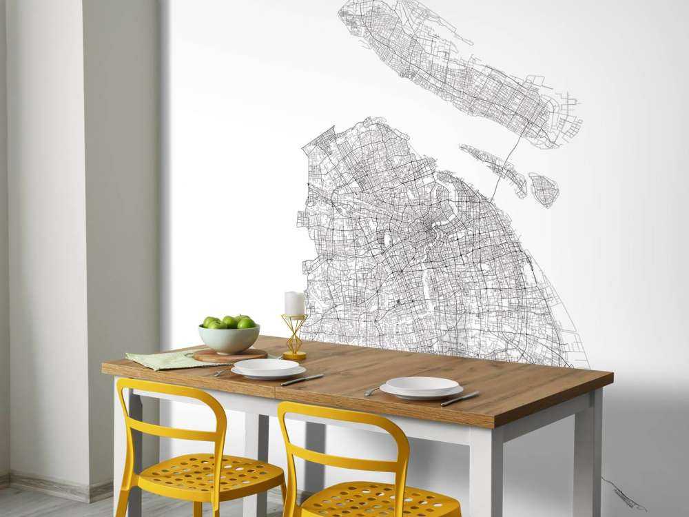 Plattegrond van Shanghai, wit 