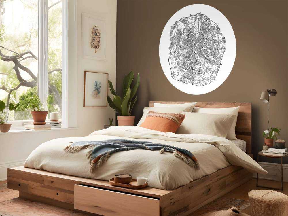 Plattegrond van Rome, wit