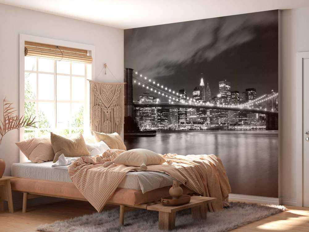 Brooklyn Bridge in zwart-wit