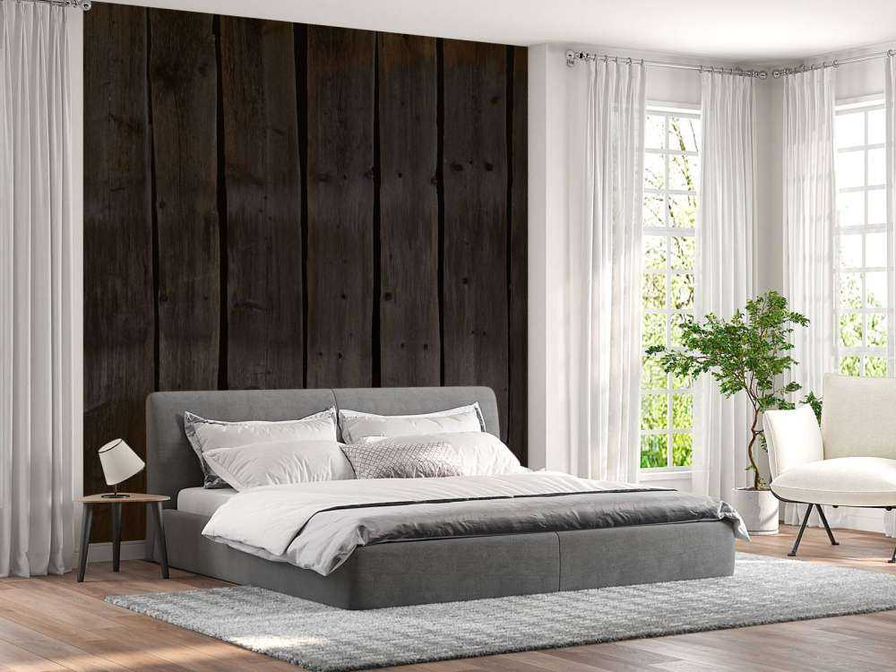 Light fall on dark wood