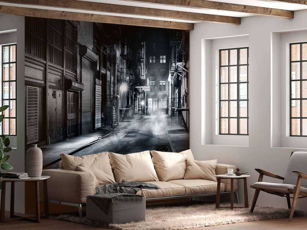 Verlaten steeg in New York