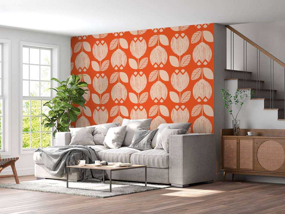 Retro flower pattern