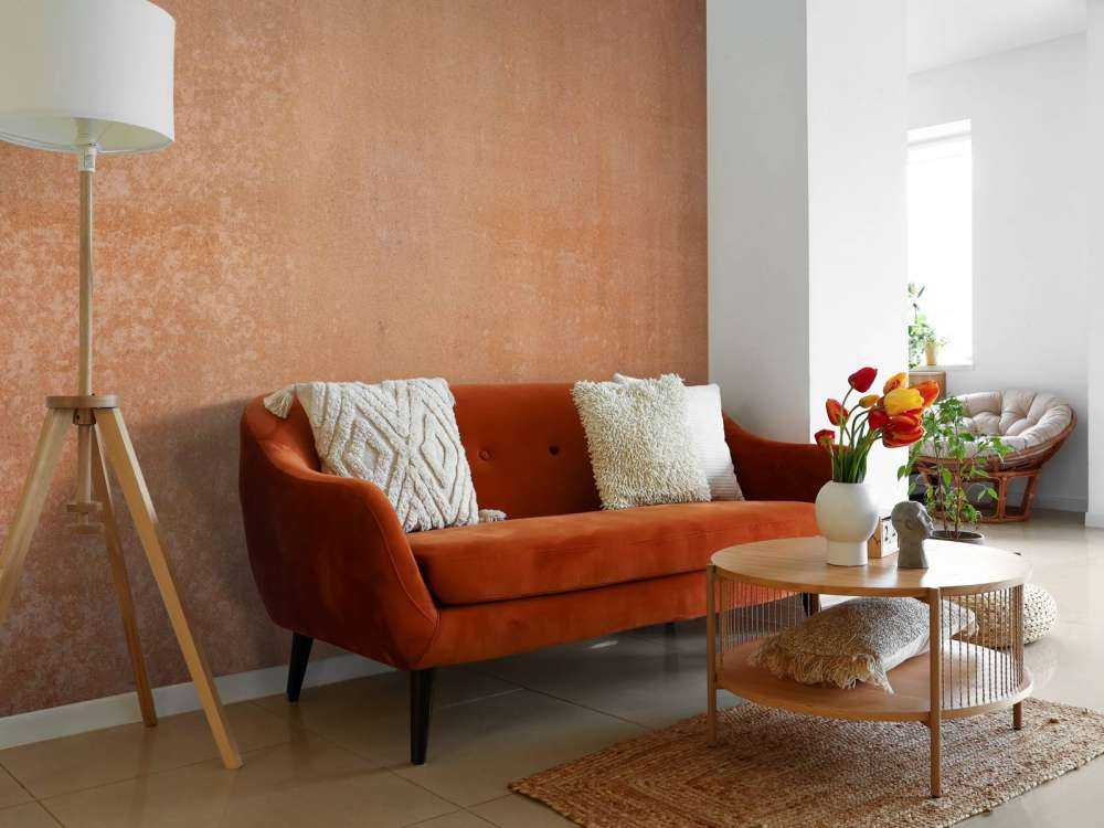 Terracotta concrete with sweeps
