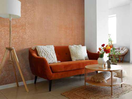 Terracotta concrete with sweeps