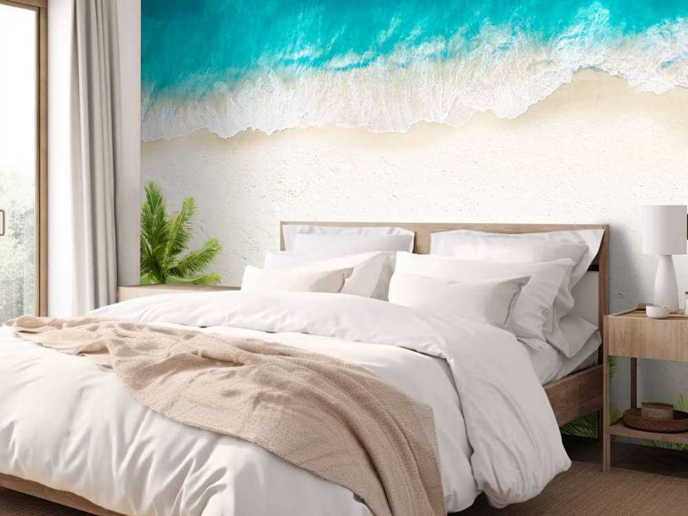 Aerial view of sandy beach