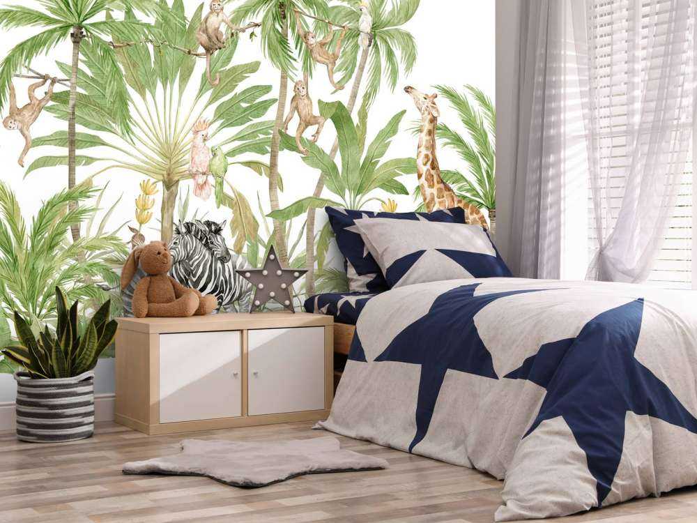 Watercolour jungle animals