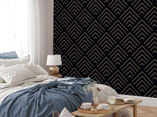 Golden lines, black