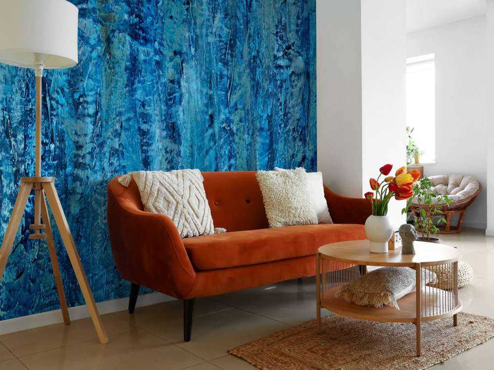 Painting with shades of blue