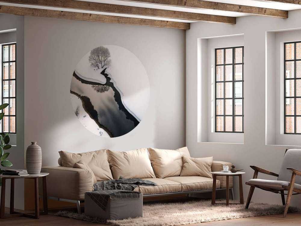 Minimalistisch sneeuw landschap