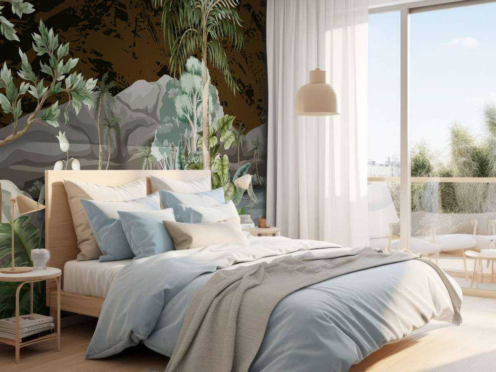 Jungle landscape with river