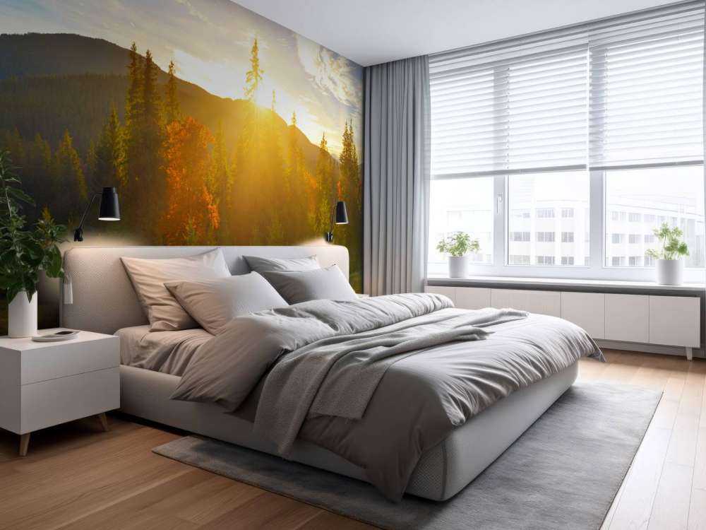 Pine forest panorama