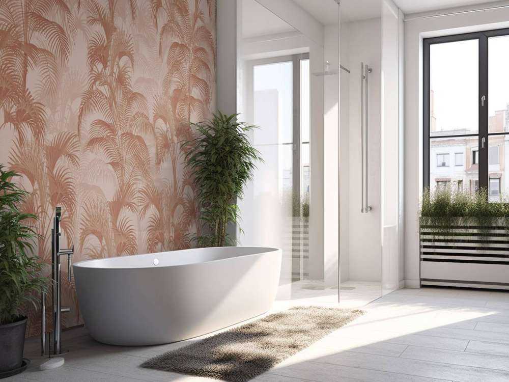 Tropical Vintage Palms - terracotta