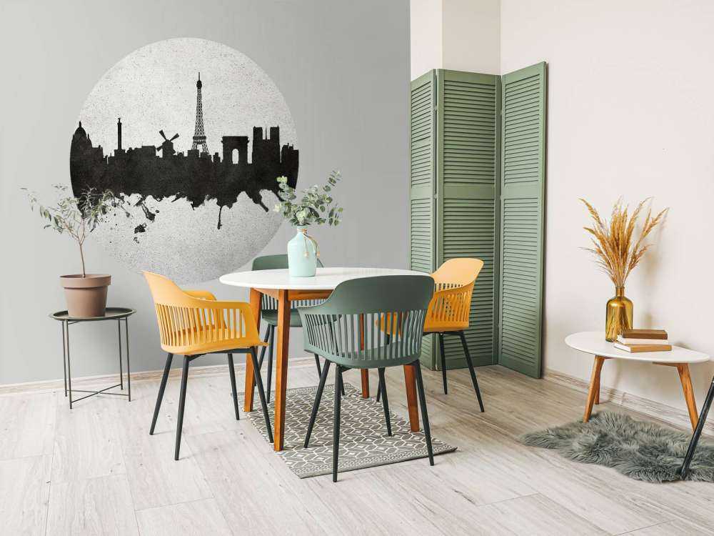 Watercolor skyline, Paris