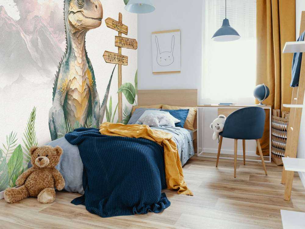 Baby velociraptor in the jungle