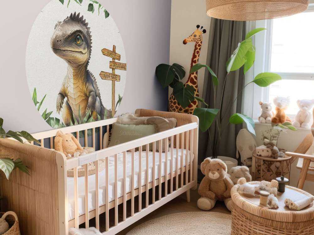 Baby spinosaurus in the jungle