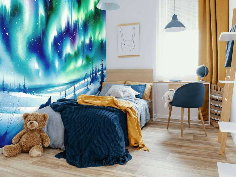 Arctic Fox and Northern Lights