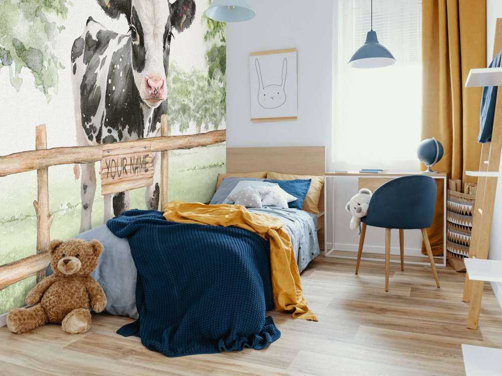 Young cow in a meadow