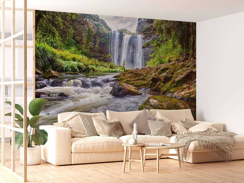 Waterfall with stones