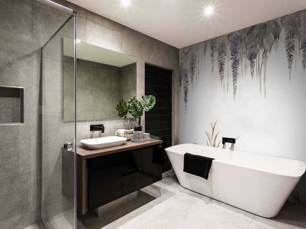 Wisteria and Field Grasses Beige