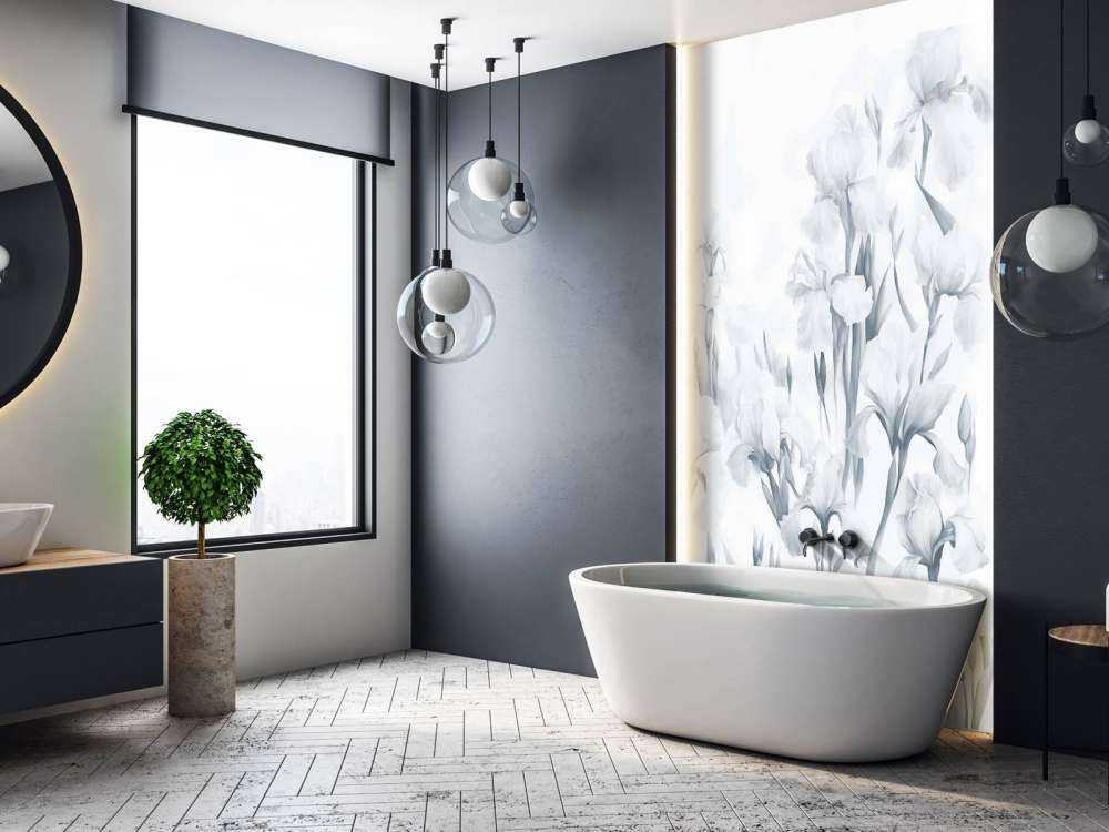 Irises Dance Seamless Cool Blue