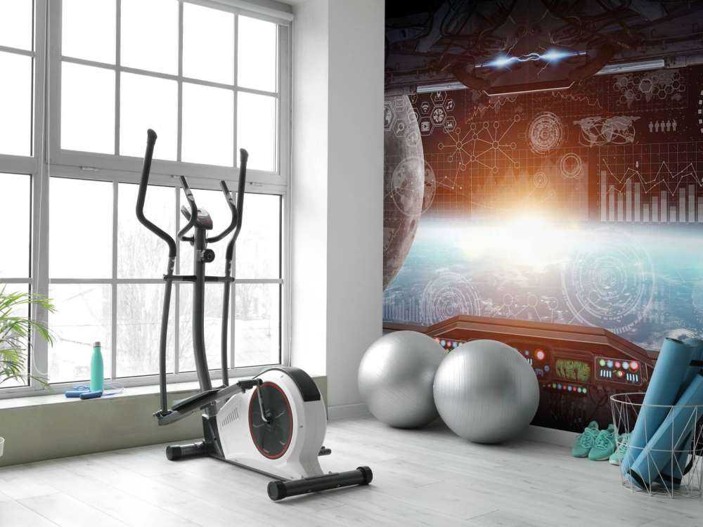 The earth from a space station