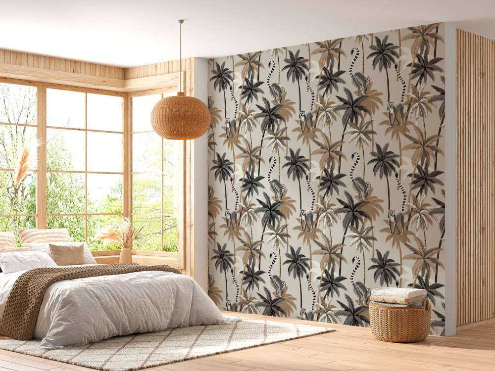 Ring-tailed lemurs in the trees