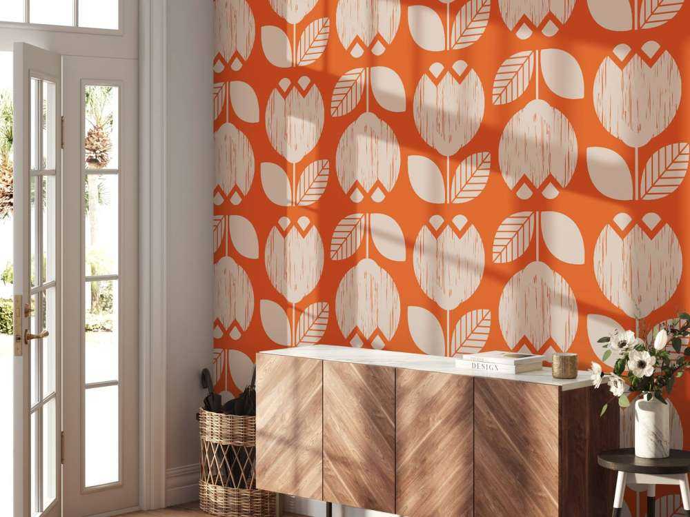 Retro flower pattern