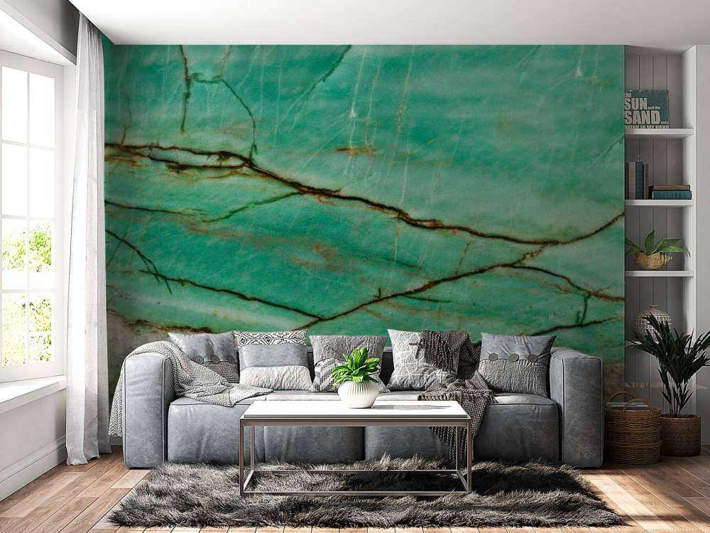 Close-up green marble