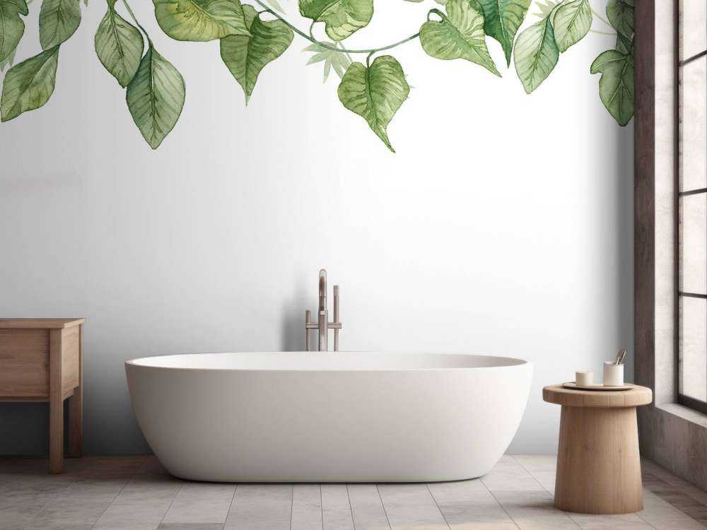 Hanging watercolour leaves