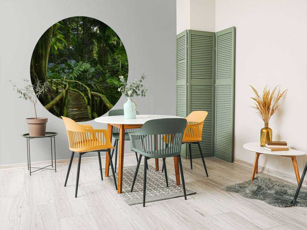 Narrow jungle bridge