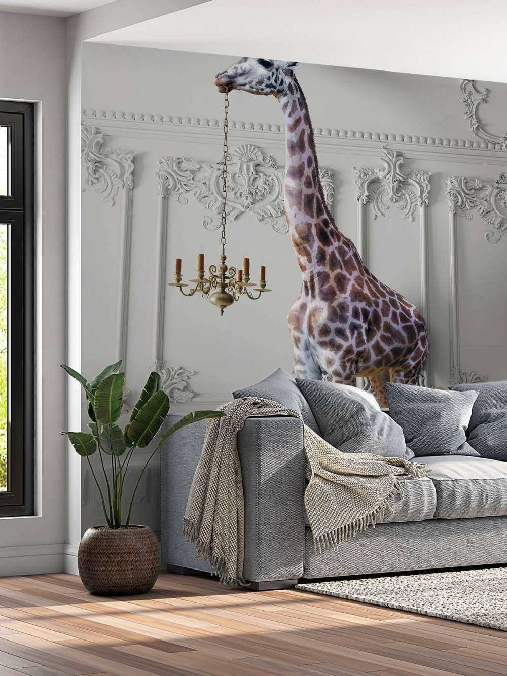 Giraffe with candlestick